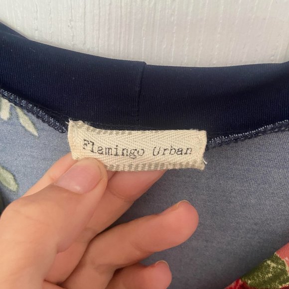 Flamingo Urban Navy Floral Surplice Maxi Dress - Picture 5 of 5